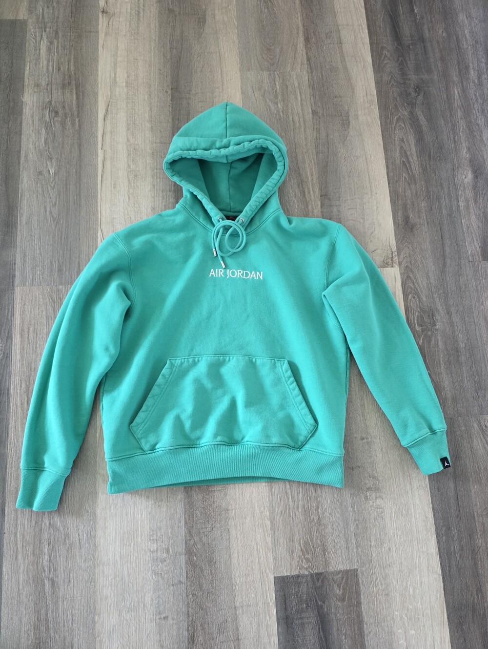 Air Jordan Men's Teal Hoodie Sweatshirt Size L
